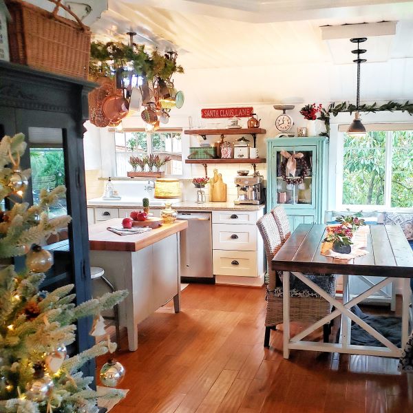 Christmas Cottage Kitchen Tour - Shiplap and Shells