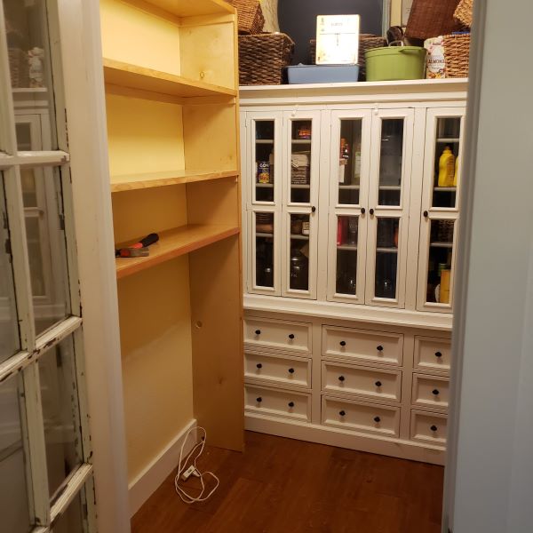 before picture of walk in pantry