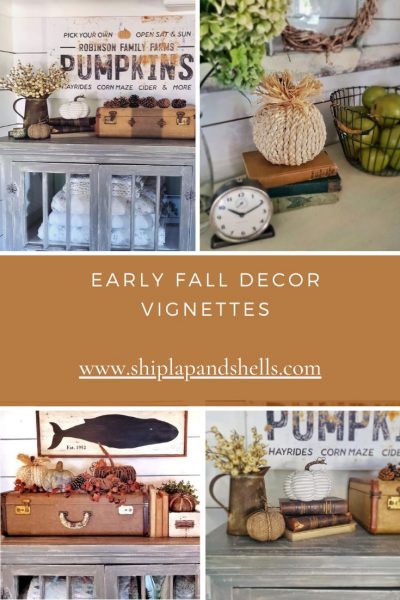 Early Fall Vignettes With Vintage Decor and Natural Elements - Shiplap ...