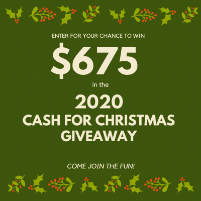 2020 Cash for Christmas Giveaway