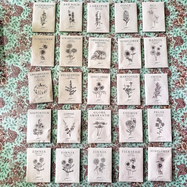 seed starting supplies: seed packets