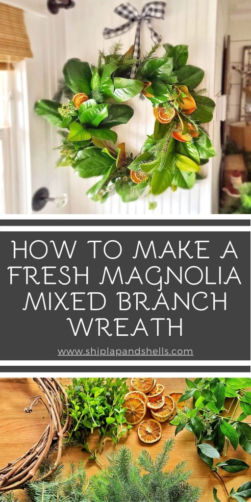 Fresh magnolia wreath