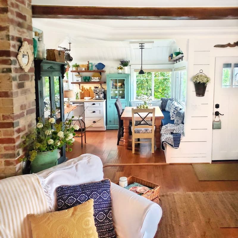 100-year-old cottage style kitchen