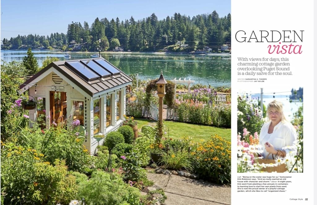 Better Homes & Gardens cottage garden magazine feature