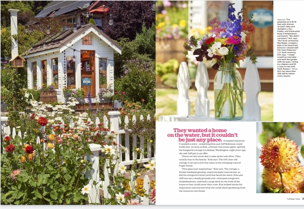 Better Homes & Gardens Cottage Style cottage garden magazine feature