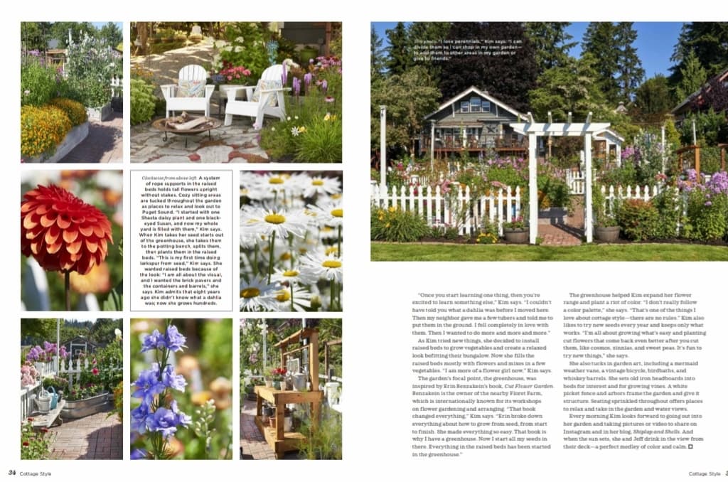 Better Homes & Gardens Cottage Style cottage garden magazine feature