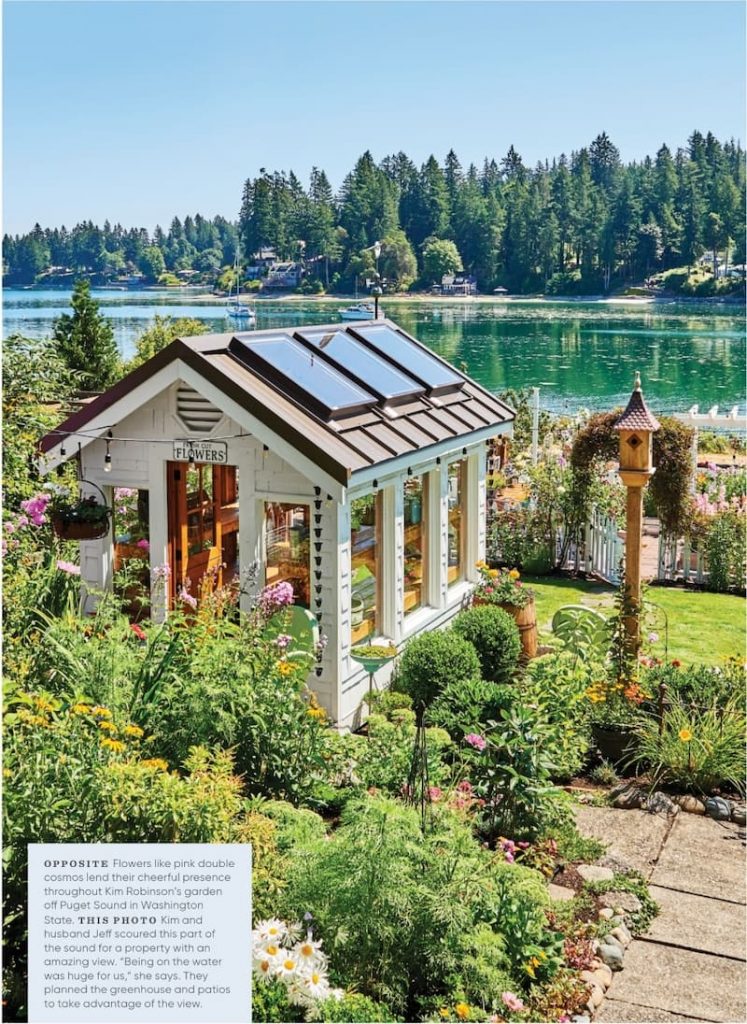 Summer Garden Greenhouse View featured in Country Home Magazine