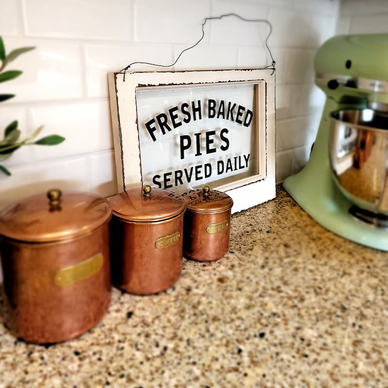 vintage copper canisters