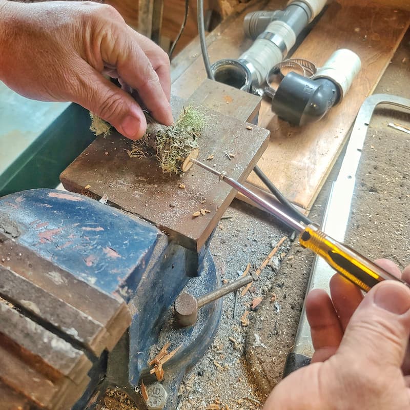 inserting wood screw