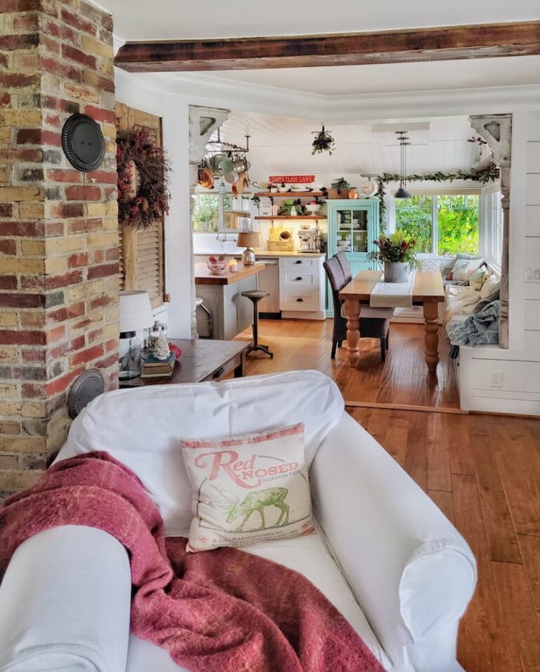 Vintage Inspired Cozy Cottage Style Christmas Home Tour - Shiplap and ...