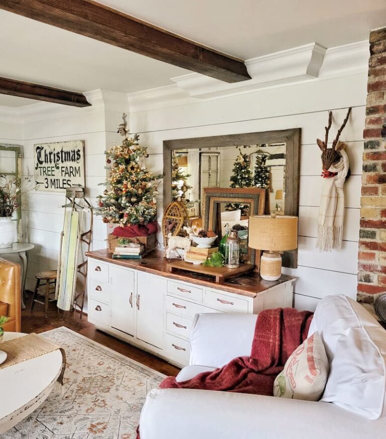 Vintage Inspired Cozy Cottage Style Christmas Home Tour - Shiplap and ...