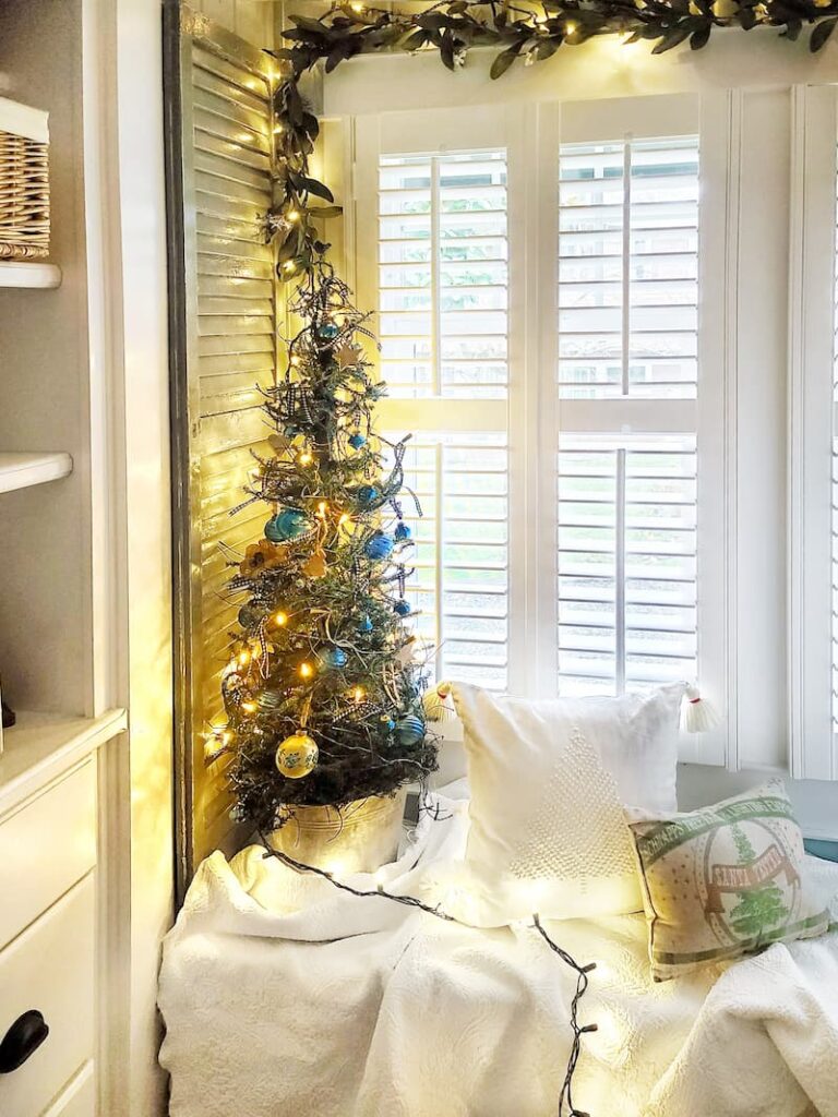 CHristmas tree in bedroom