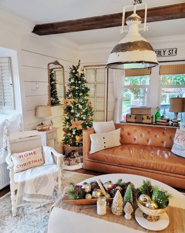 Vintage Inspired Cozy Cottage Style Christmas Home Tour - Shiplap and ...