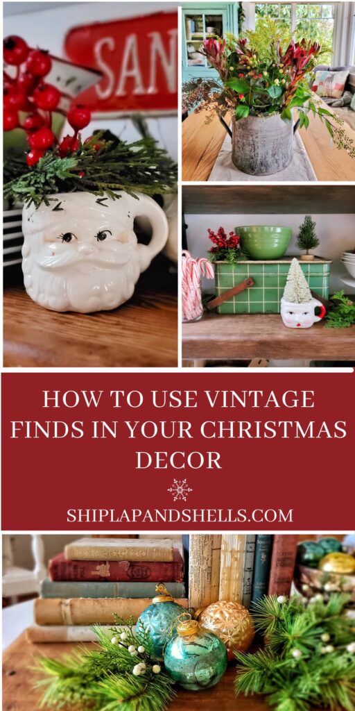 how to use vintage finds in your Christmas decor