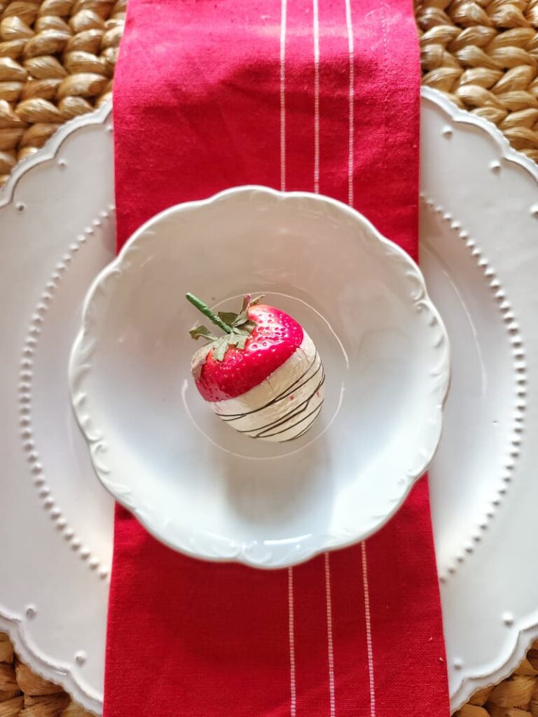 white chocolate strawberry