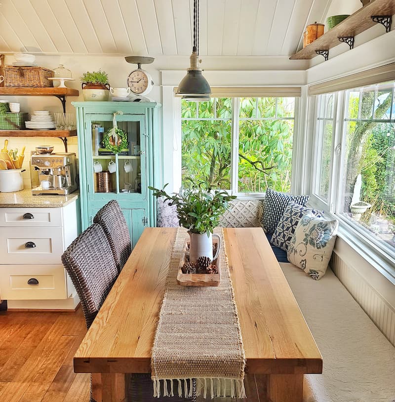winter kitchen farm table