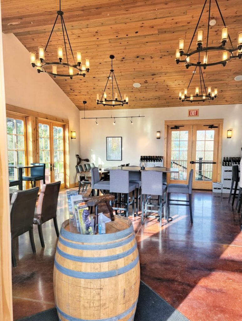 Durant vineyards tasting room in Willamette Valley Oregon