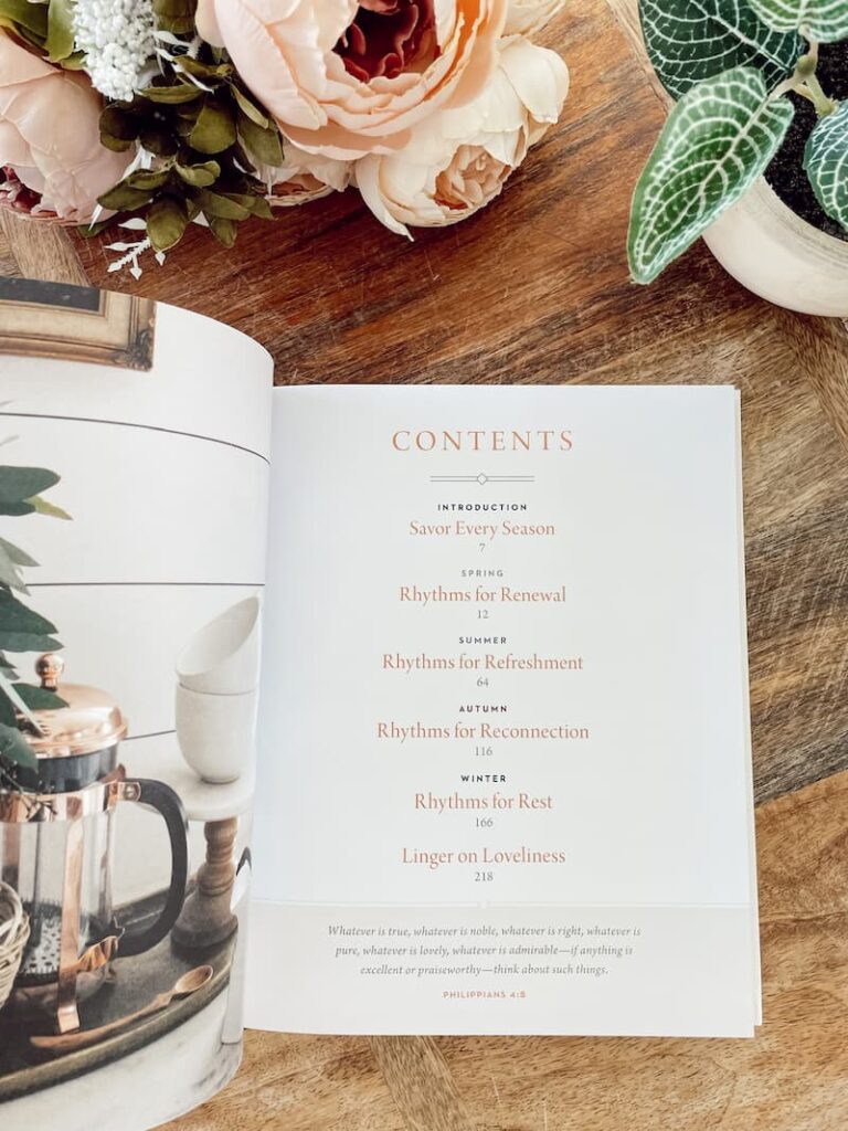 Table of contents for A Lovely Life book by Melissa Michaels 