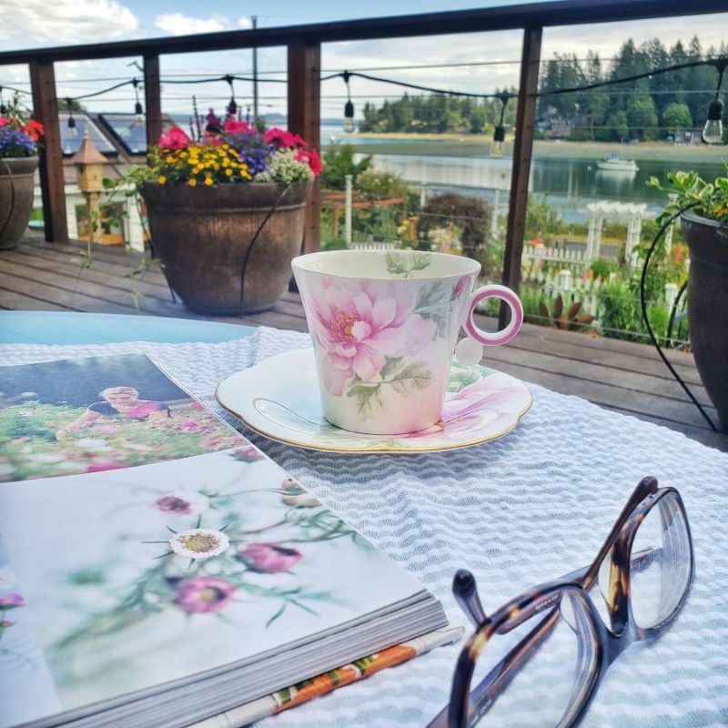 teacup on the deck