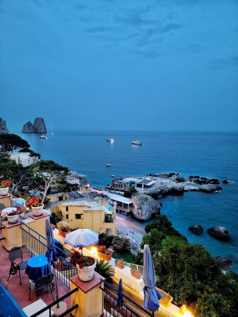 water views of Capri, Italy - trip to Italy and Greece