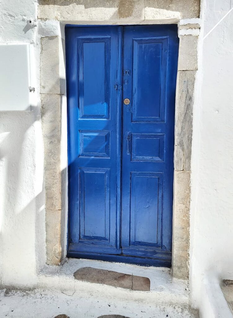 Greek cobalt blue door