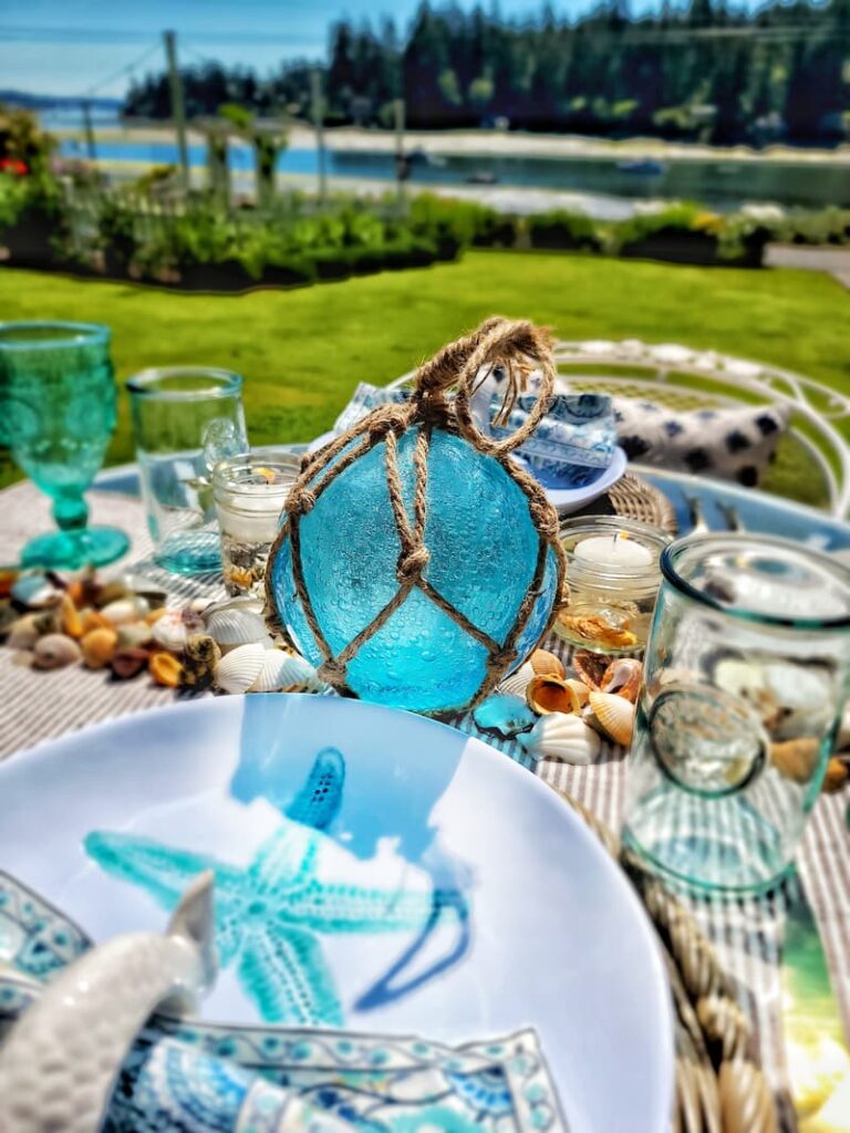 turquoise glass float