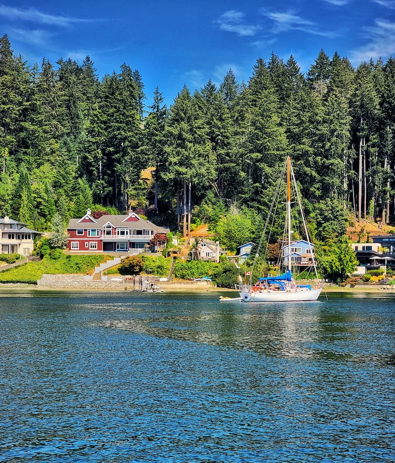 boats and houses in Gig Harbor