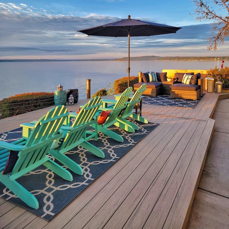 outdoor space overlooking the Puget Sound