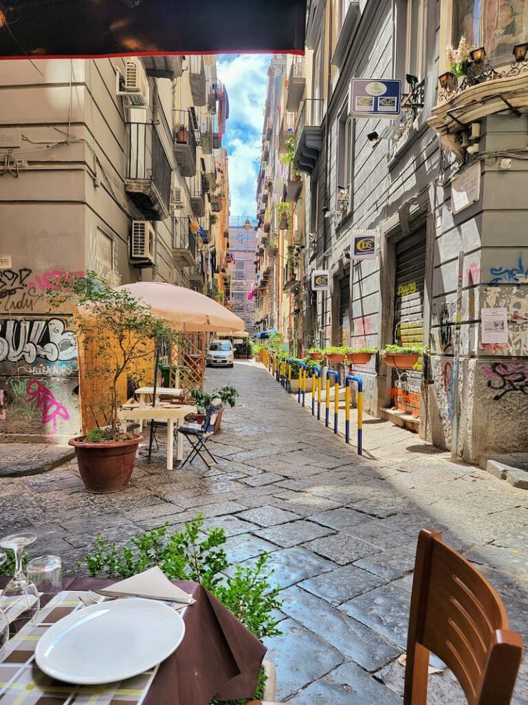 an alleyway in Naples, Italy