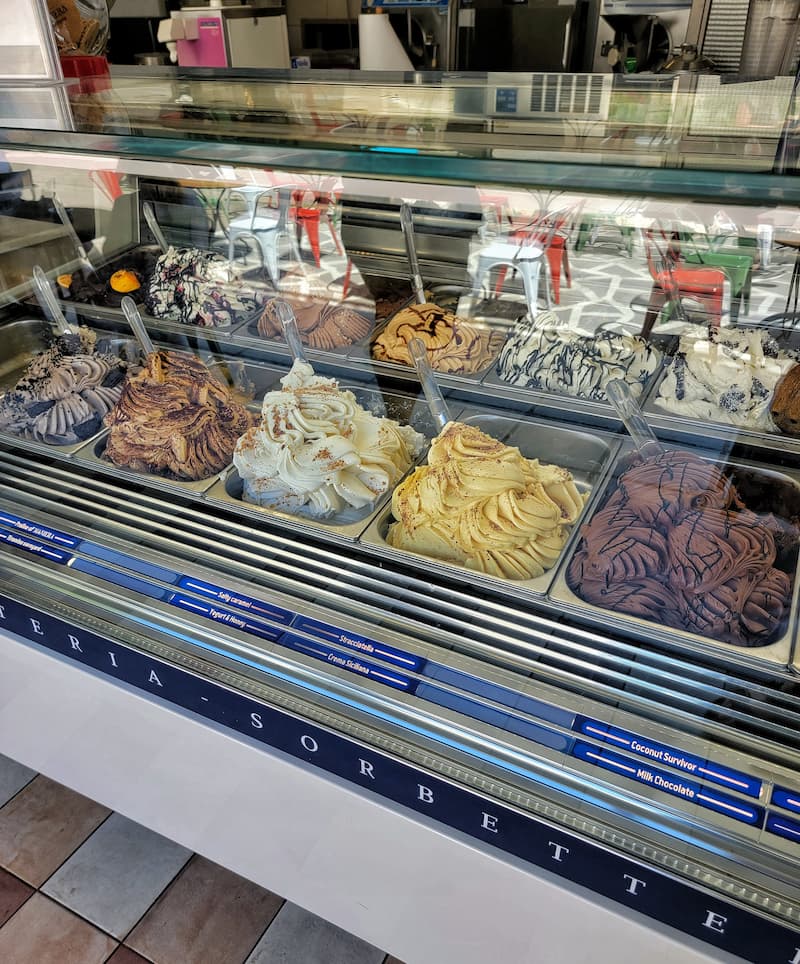 gelato store - trip to Italy and Greece