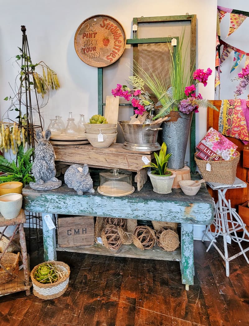 vintage shopping at Designs Home and Gardens