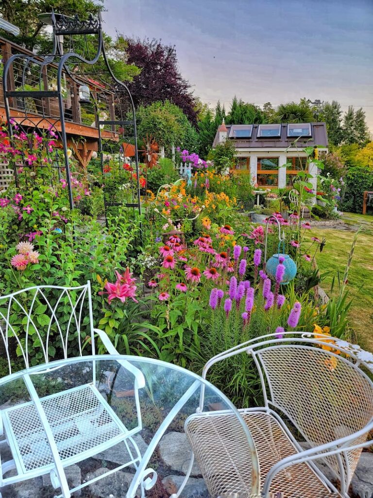 summer cottage and cut flower garden 