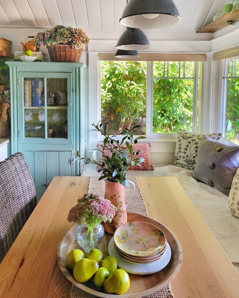 fall cottage style home tour kitchen eating space