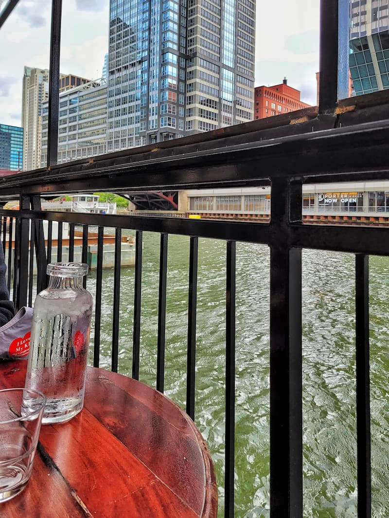view from Beatnik on the River in Chicago