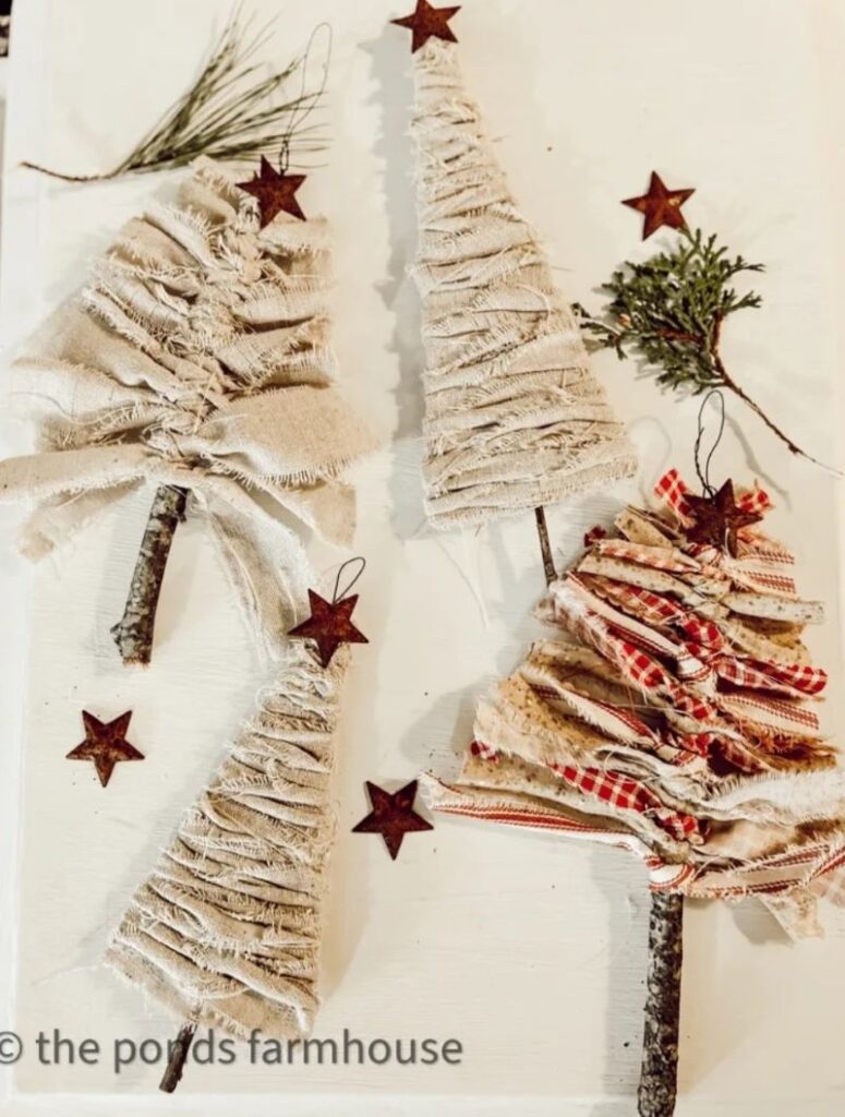 Christmas fabric gift toppers