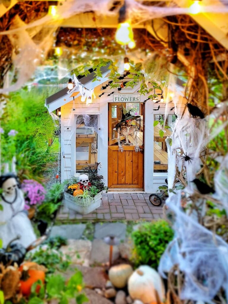 Halloween greenhouse