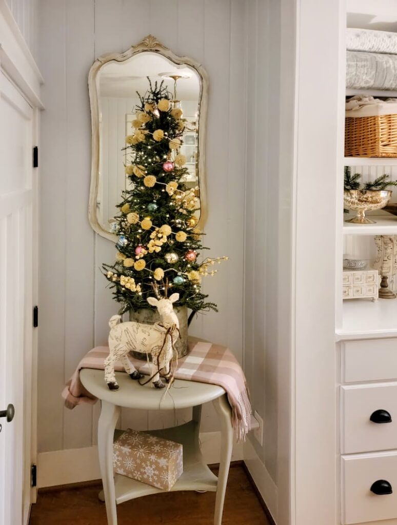 decorated mini Christmas tree