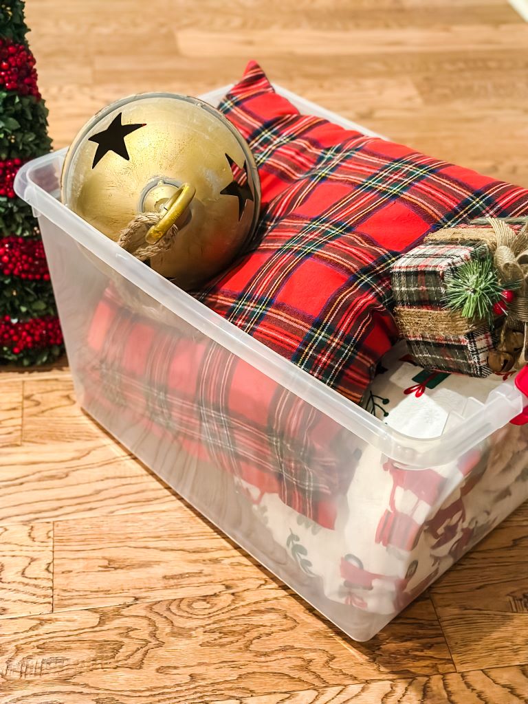 Tips, Ideas, and Inspiration to Transition From the Christmas Holidays to Winter: storing Christmas decor