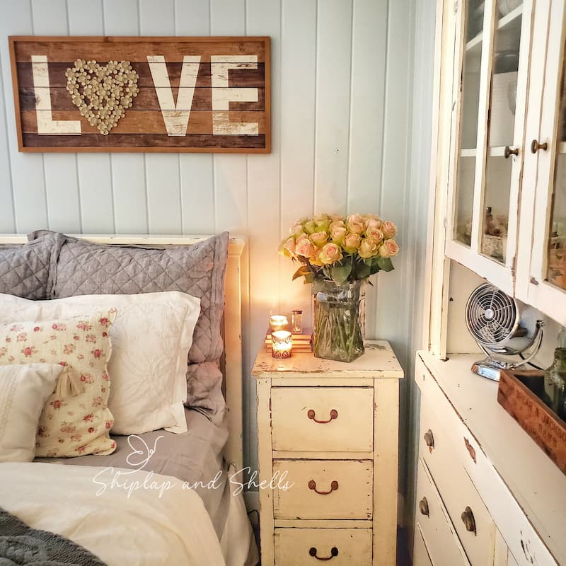 romantic bedroom decorated for Valentine's Day