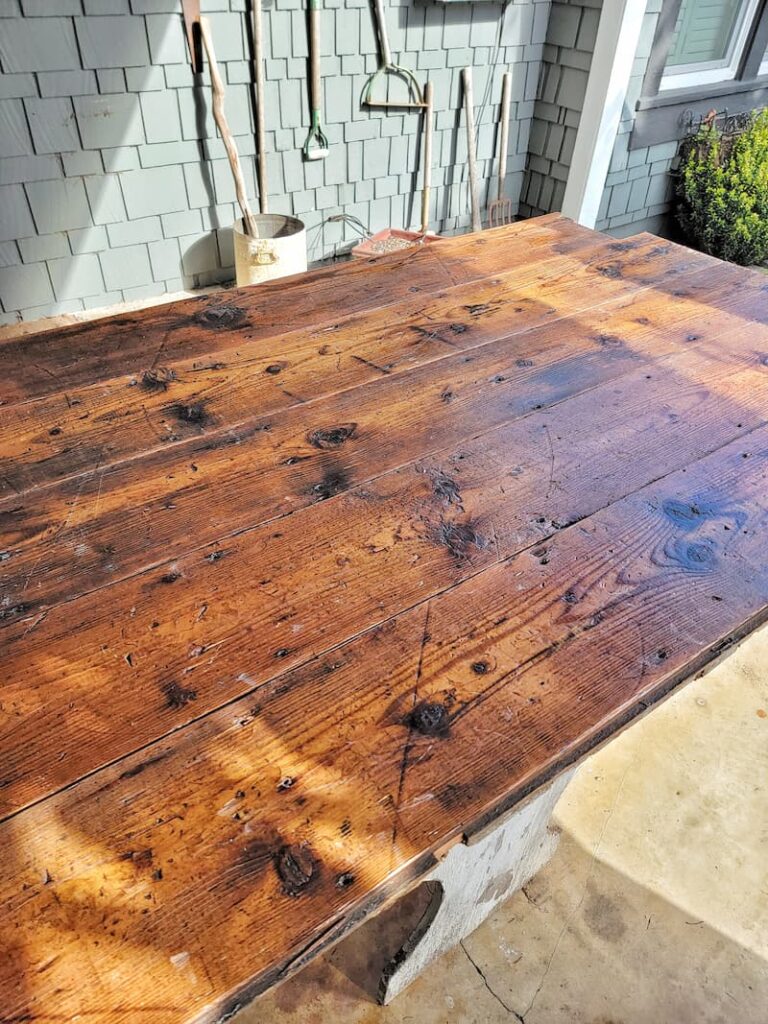 cedar planks from architectural salvage yard