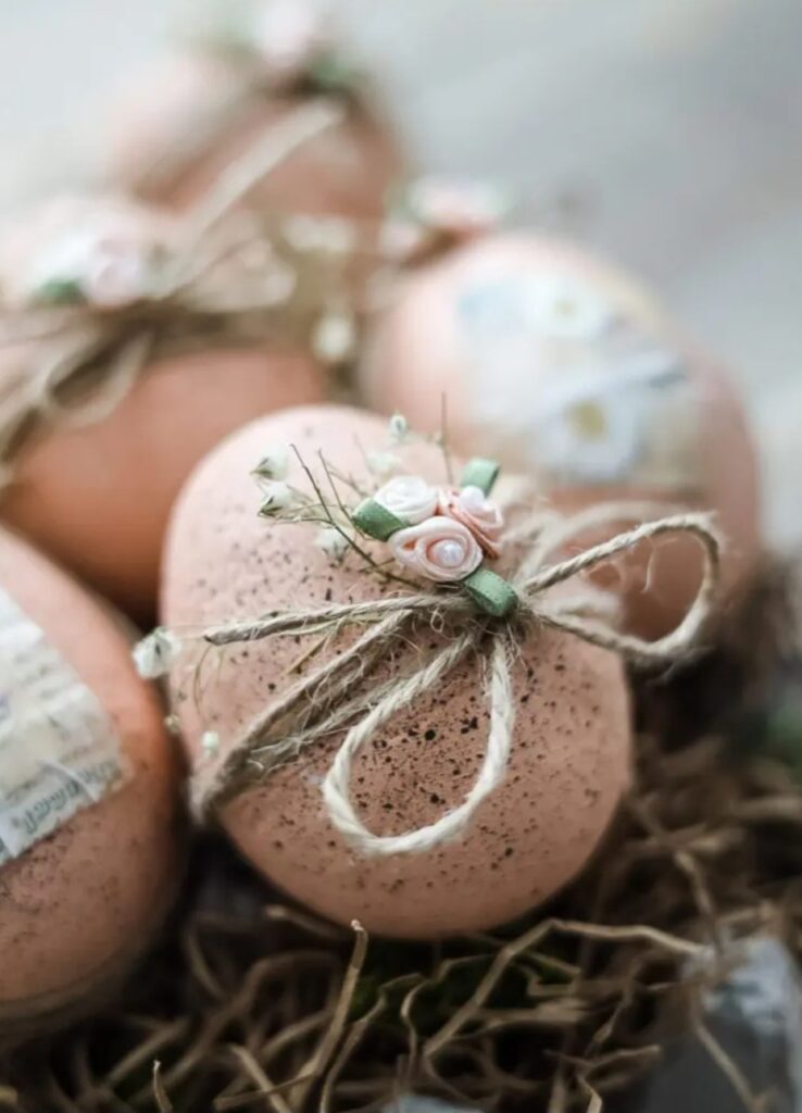 vintage style Easter eggs