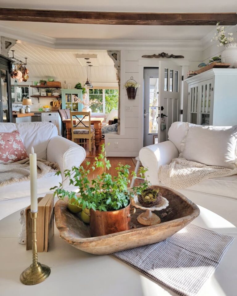 Spring Cottage Home Tour and Simple Decorating Ideas - Shiplap and Shells