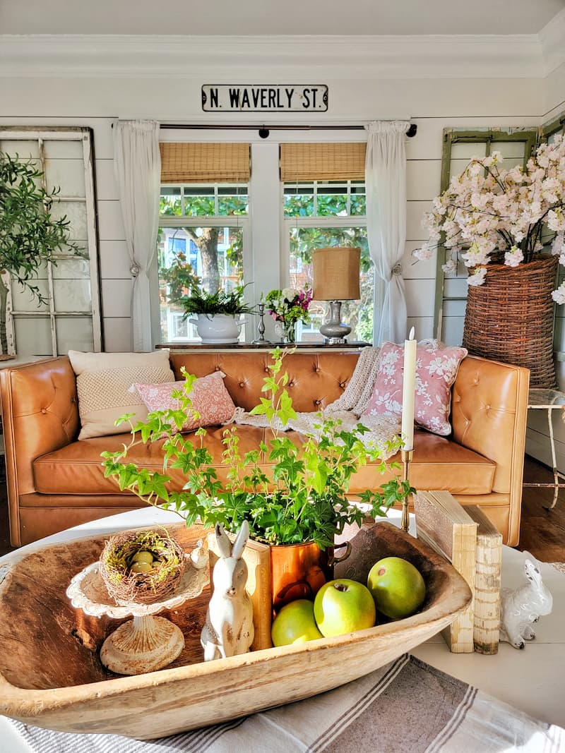 Farmhouse DIY Coffee Bar Through The Seasons - Celebrated Nest