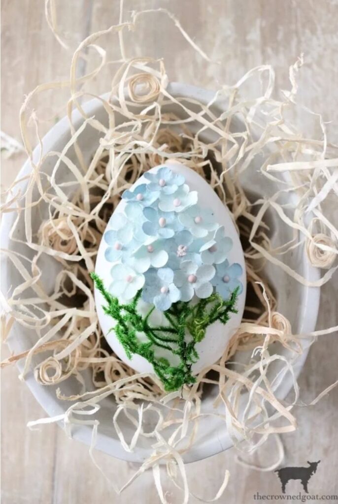 DIY decoupaged Easter egg