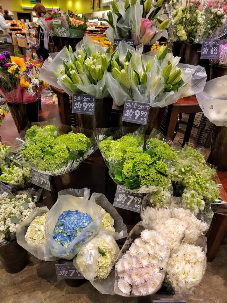 flowers at the grocery store