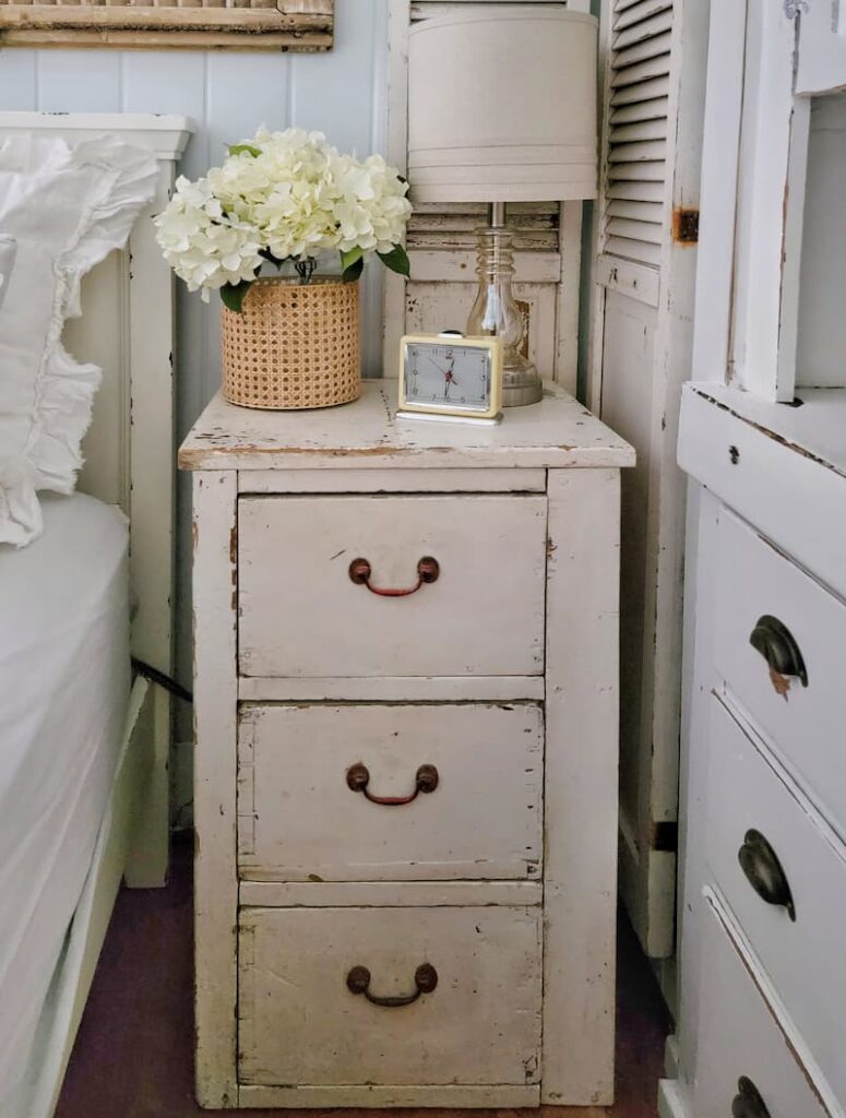 Spring Home Tour and Decorating Ideas: nightstand in bedroom