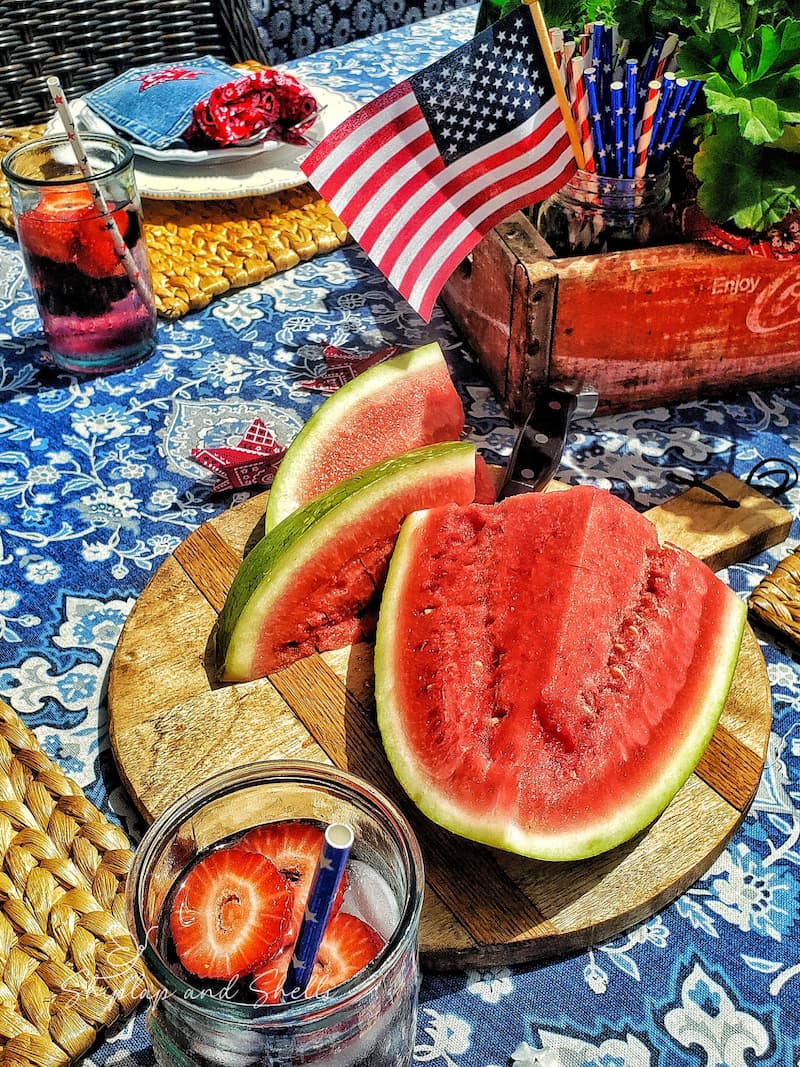 Perfectly Patriotic 4th of July Tablescape Ideas - Shiplap and Shells