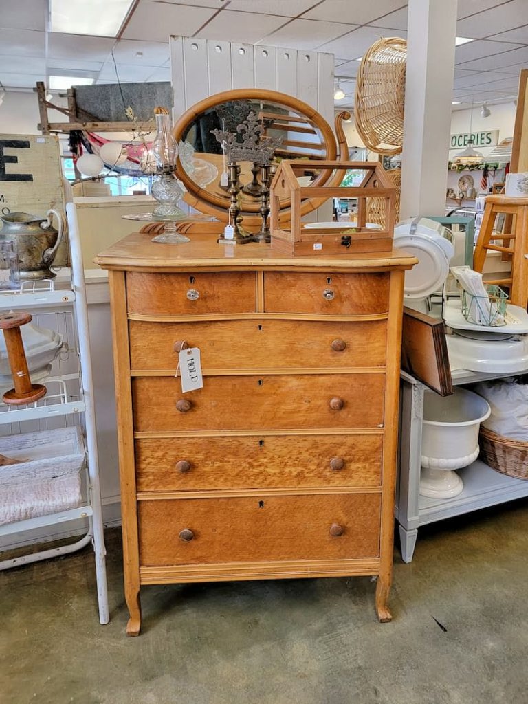 Puget Sound vintage shopping:  antique dresser