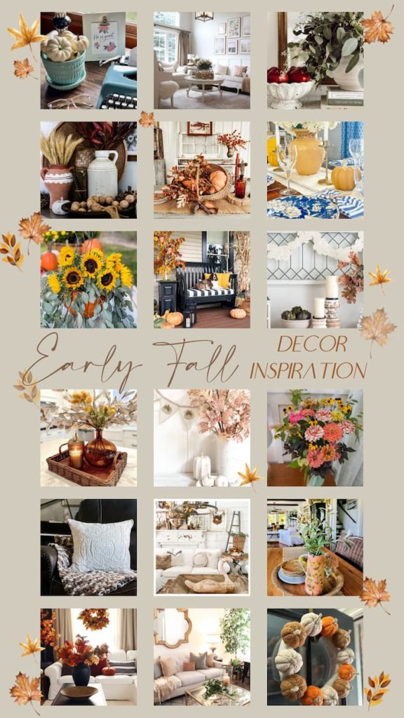 Early fall decor inspiration Pinterest graphic