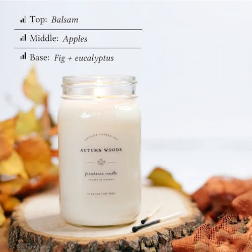 autumn woods candle